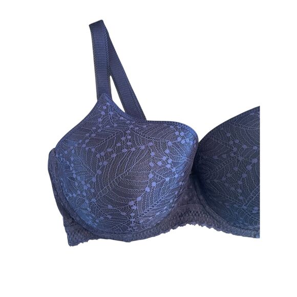 NWT Simone Perele 36D Bra Full Coverage Navy Blue 'Comete Moulded Underwire' - Picture 7 of 14